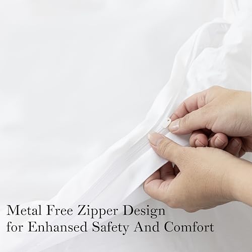 White Duvet Cover, 100% Cotton Embroidered Duvet Cover,2 Pillow, Comforter Not Included