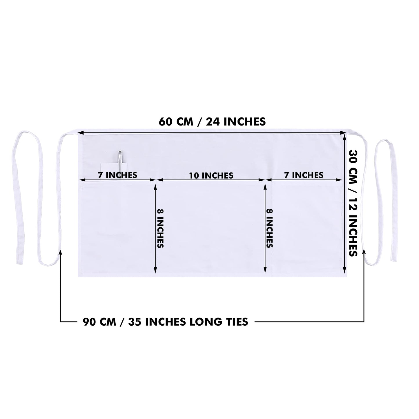 Half Waist Apron Black