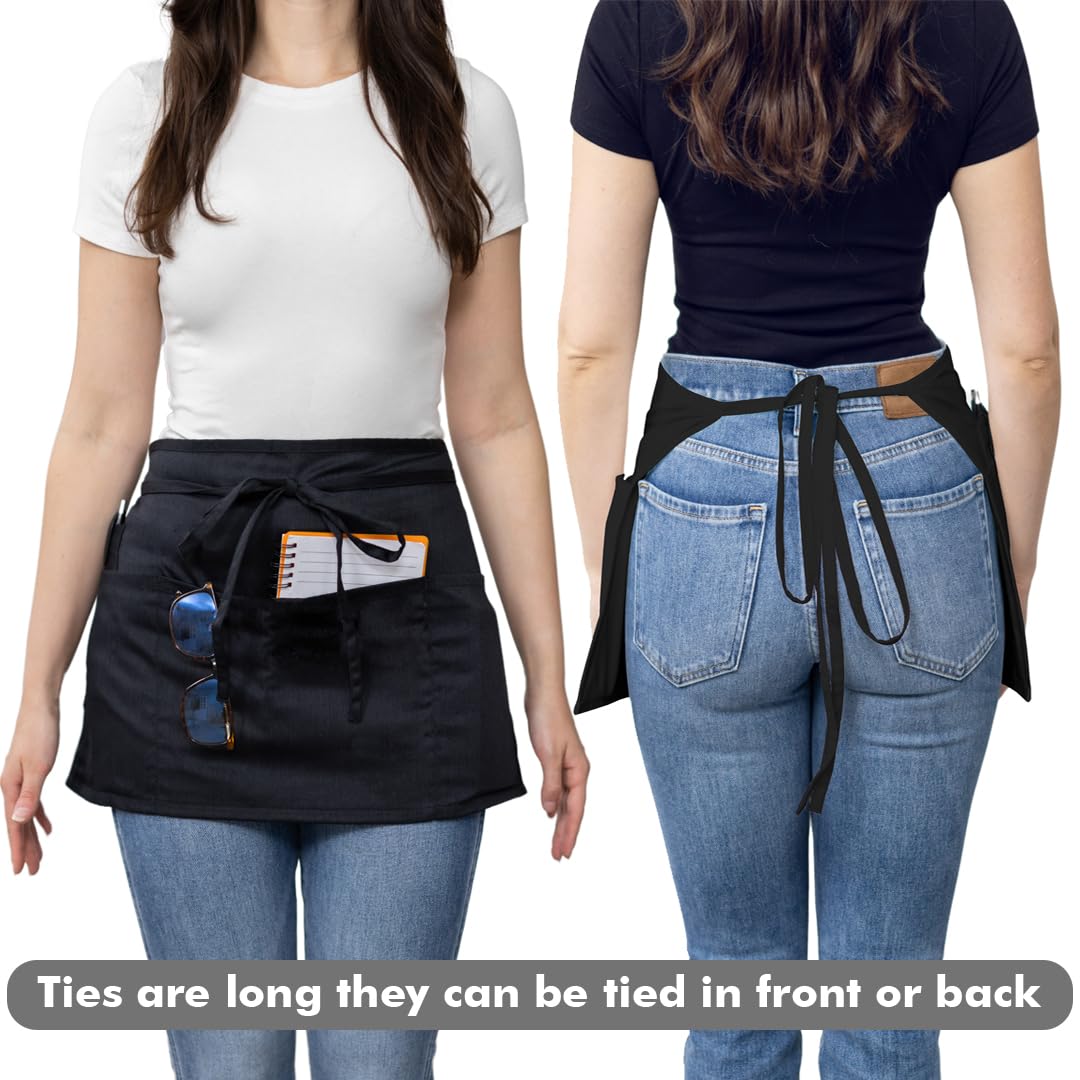 Half Waist Apron Black