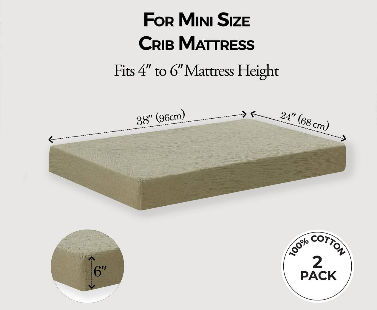 Standard Muslin Crib Sheet, 1-Pack, 100% Cotton for Unisex | Rainbow