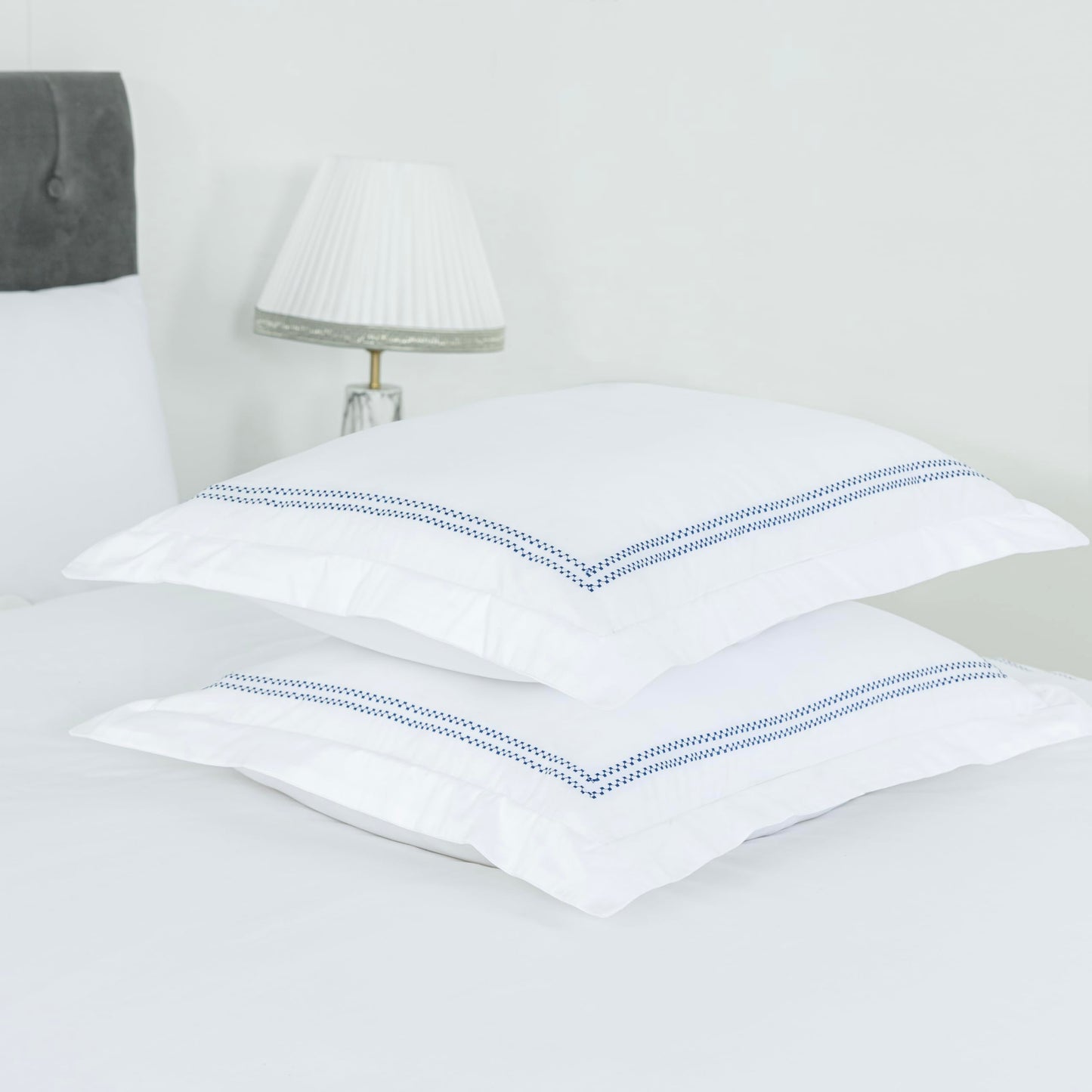 White Duvet Cover, 100% Cotton Embroidered Duvet Cover,2 Pillow, Comforter Not Included