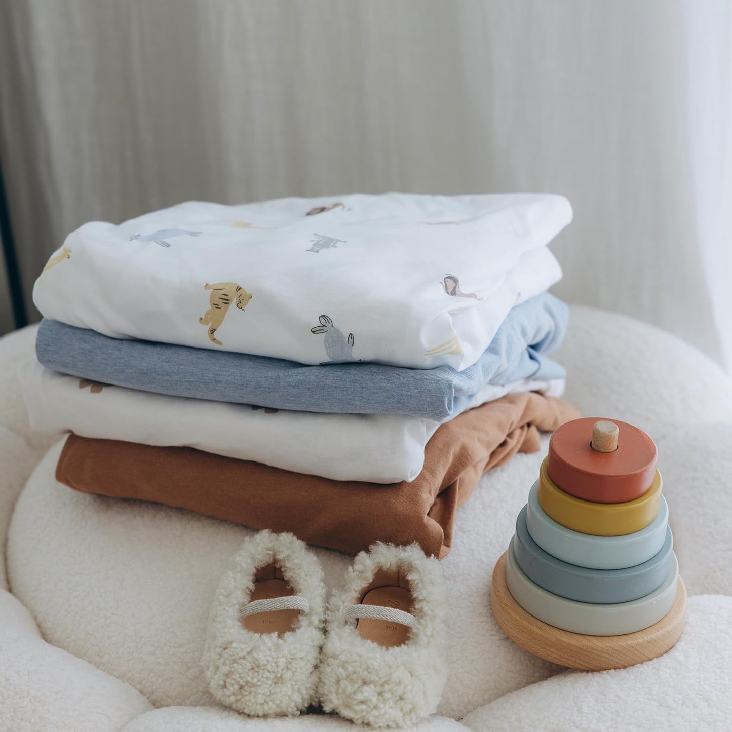 Crib Sheets for Unisex,2 Pack,100% Cotton Jersey Standard Crib Sheets | Blue / Animals