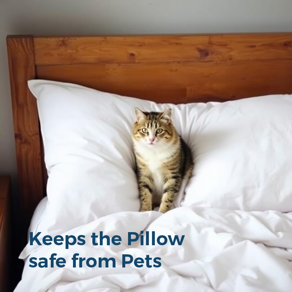 Waterproof Pillow Protectors with Zipper,4 Pack