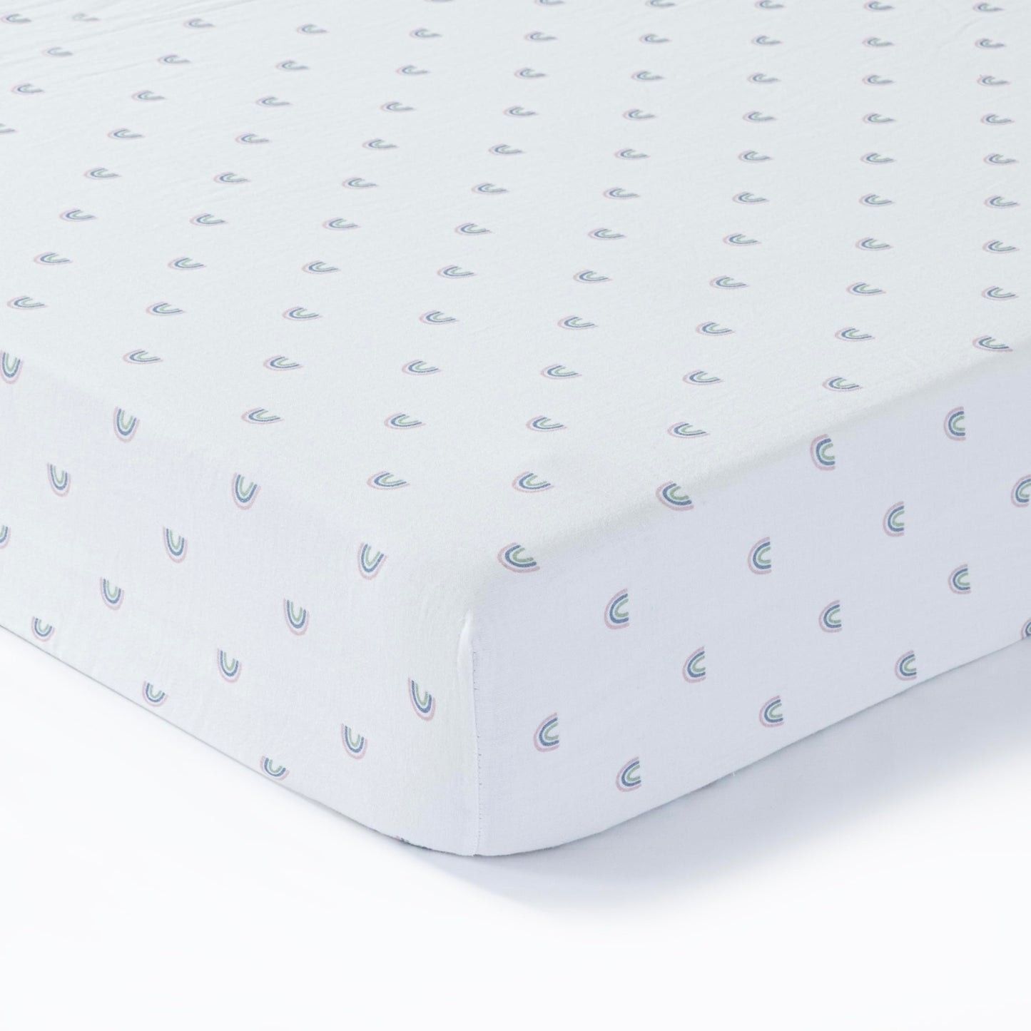 Standard Muslin Crib Sheet, 1-Pack, 100% Cotton for Unisex | Rainbow