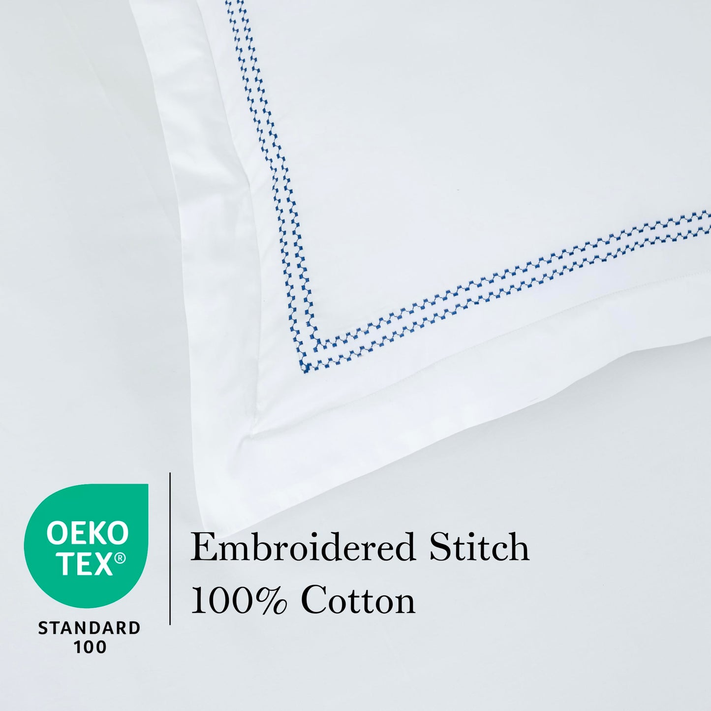 White Duvet Cover, 100% Cotton Embroidered Duvet Cover,2 Pillow, Comforter Not Included