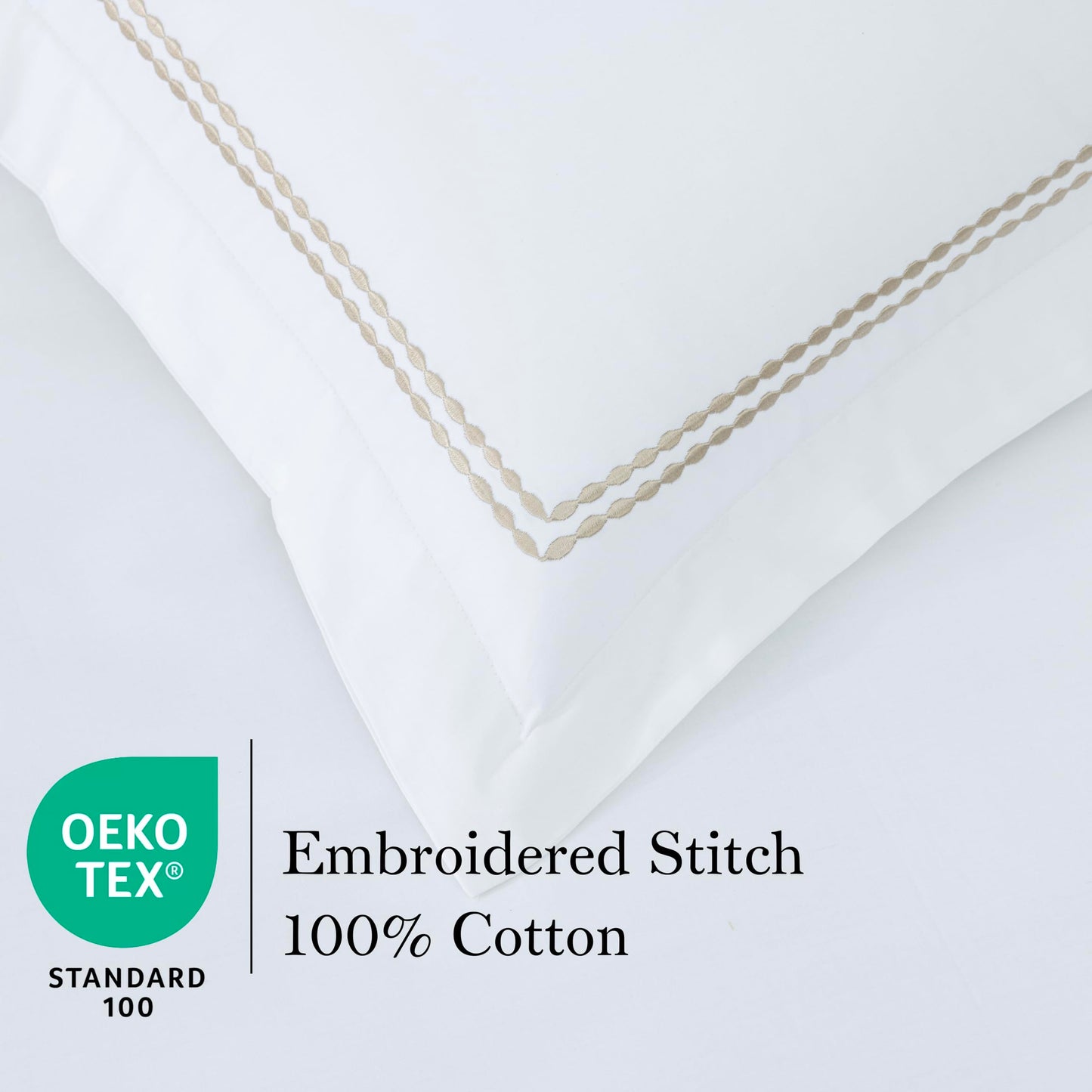 White Duvet Cover, 100% Cotton Embroidered Duvet Cover,2 Pillow, Comforter Not Included