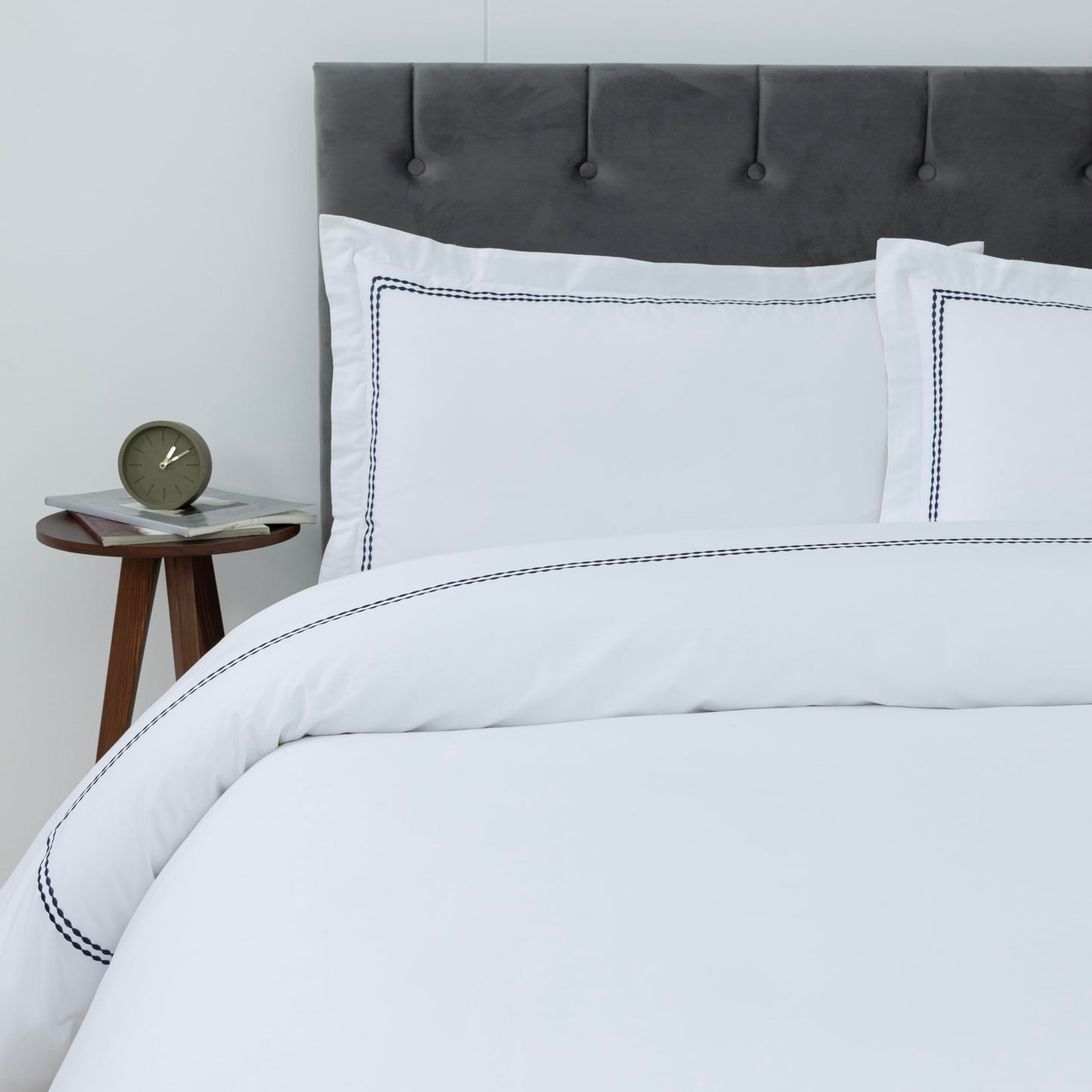 White Duvet Cover, 100% Cotton Embroidered Duvet Cover,2 Pillow, Comforter Not Included