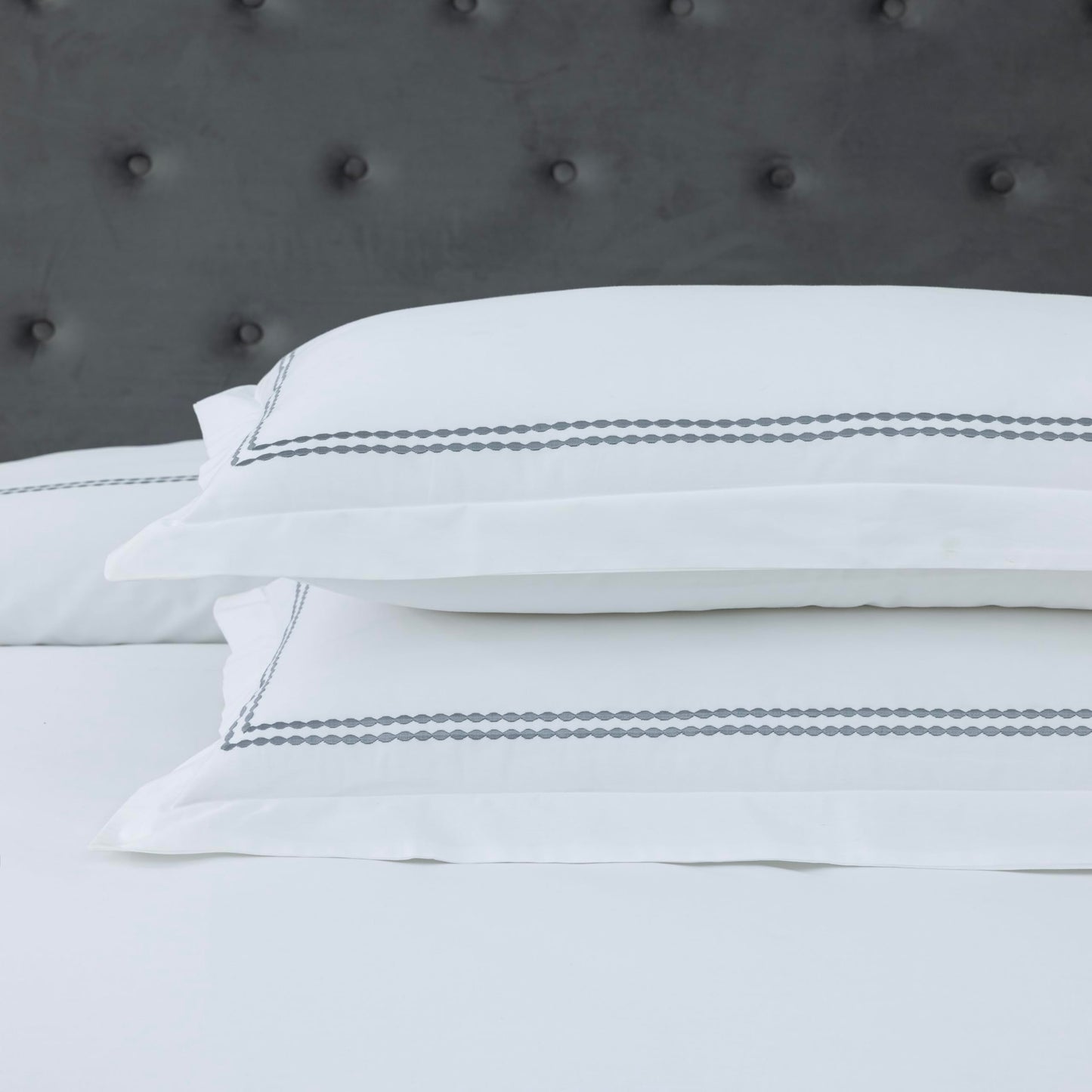 White Duvet Cover, 100% Cotton Embroidered Duvet Cover,2 Pillow, Comforter Not Included
