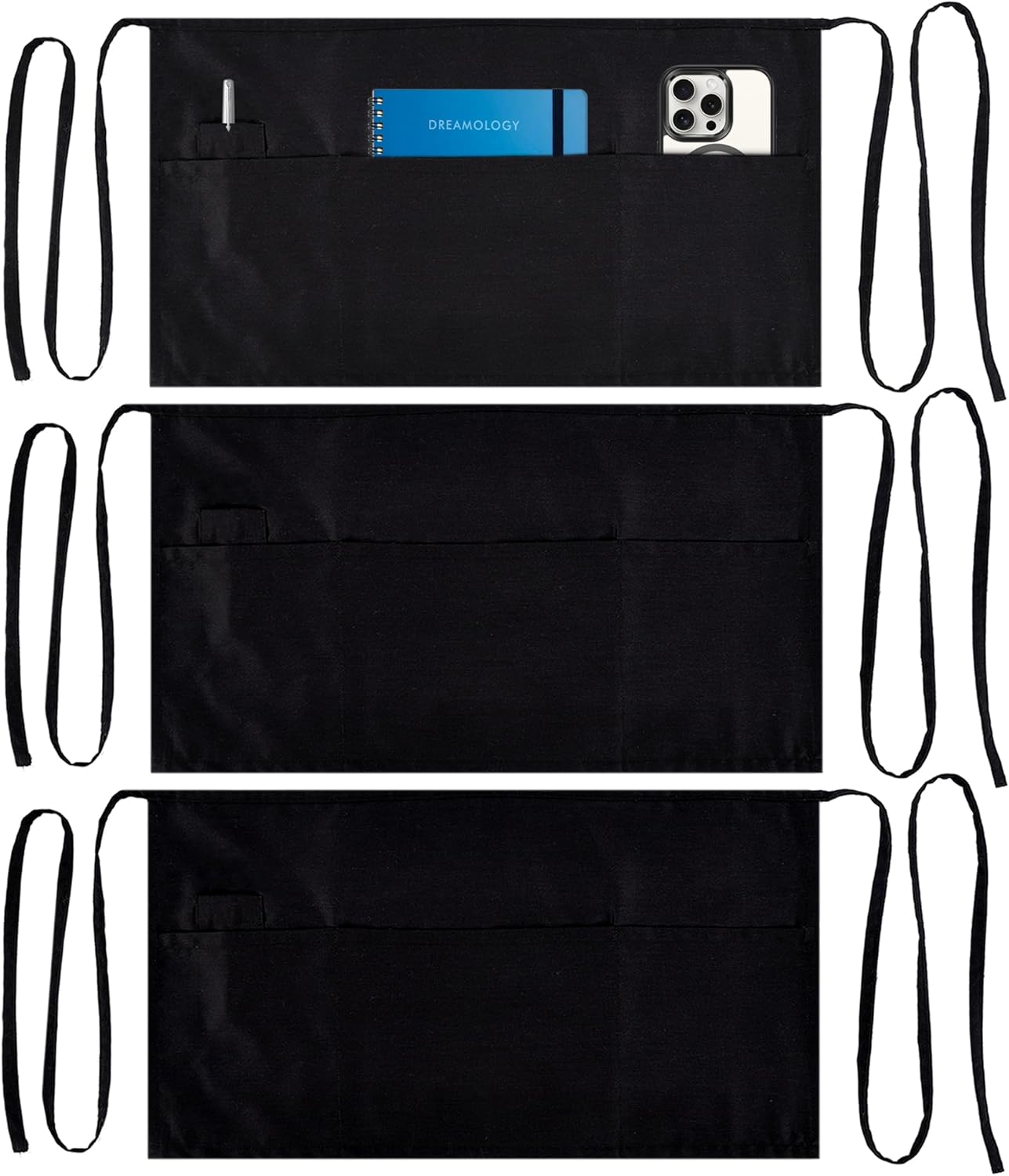 Half Waist Apron Black