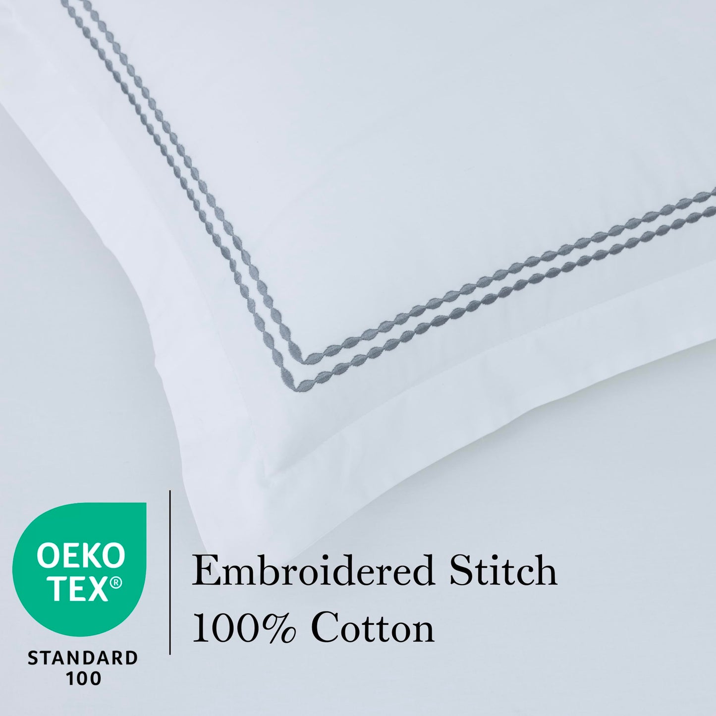 White Duvet Cover, 100% Cotton Embroidered Duvet Cover,2 Pillow, Comforter Not Included