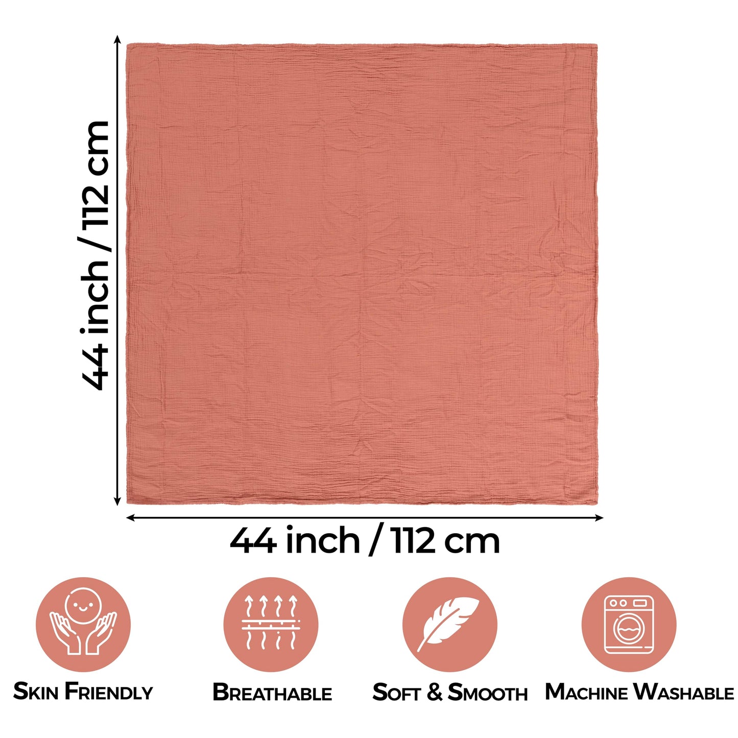 Muslin Swaddle Blankets for Newborn Unisex,2 Pack,100% Cotton | Rose and Pink