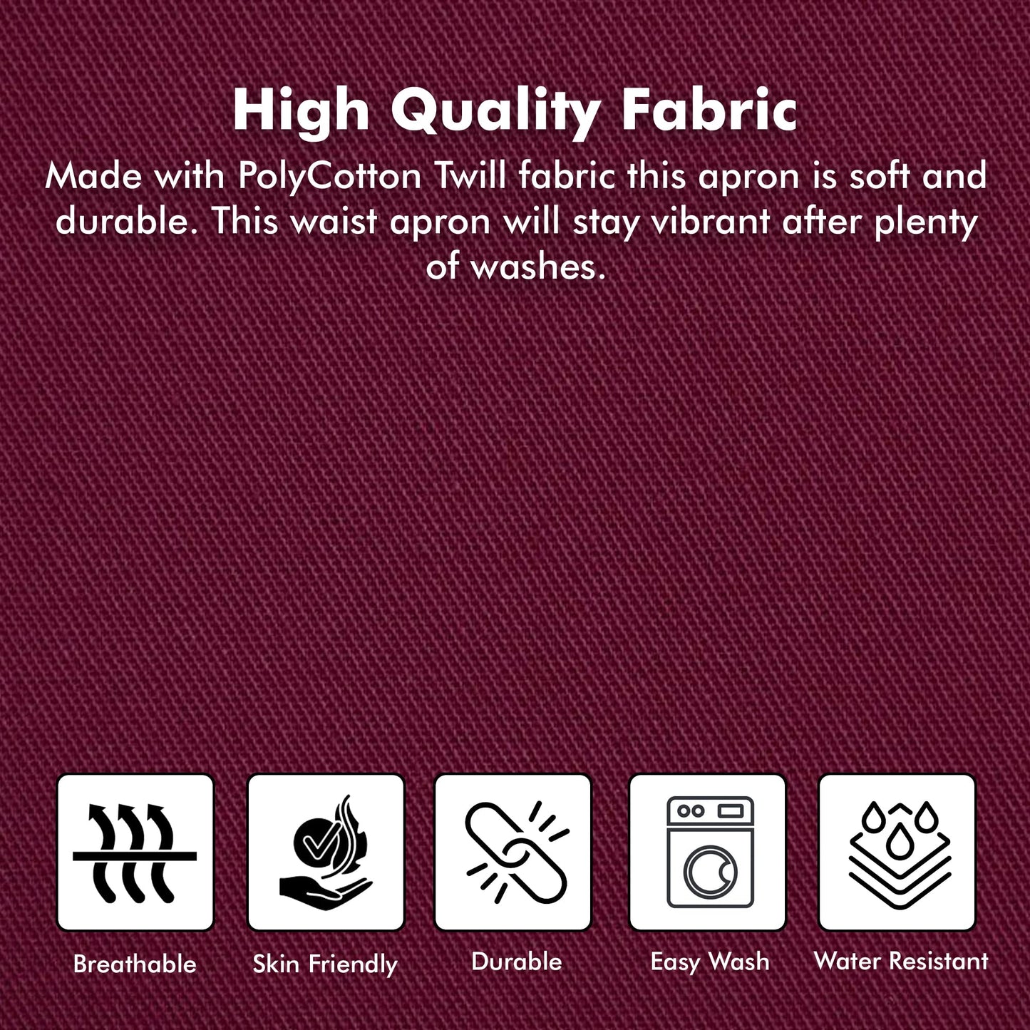 Half Waist Apron Maroon