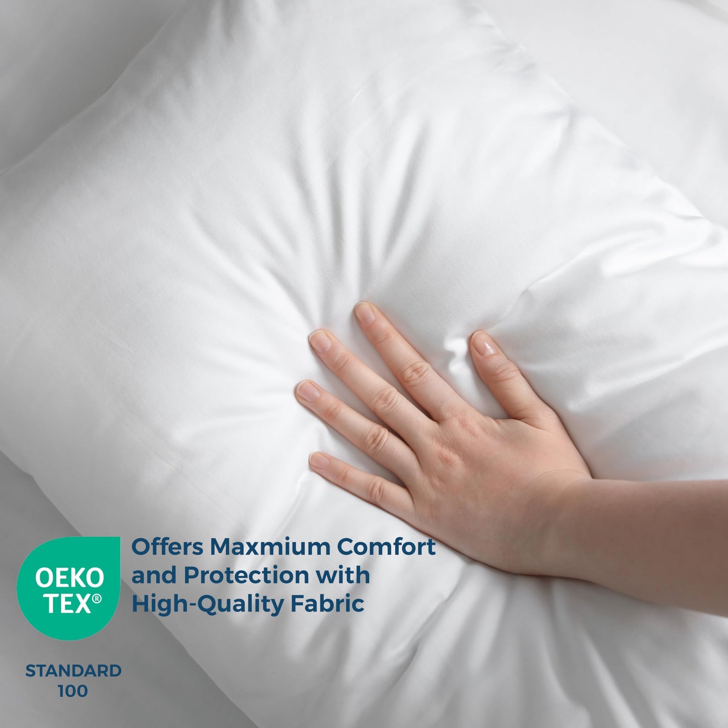 Waterproof Pillow Protectors with Zipper,4 Pack