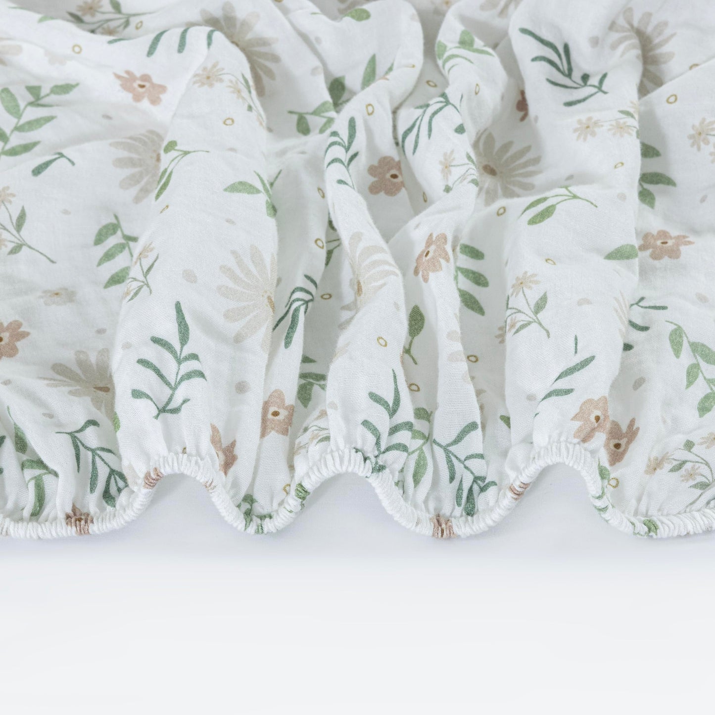 Muslin Crib Sheet,1-Pack,100% Cotton For Unisex | Flowers