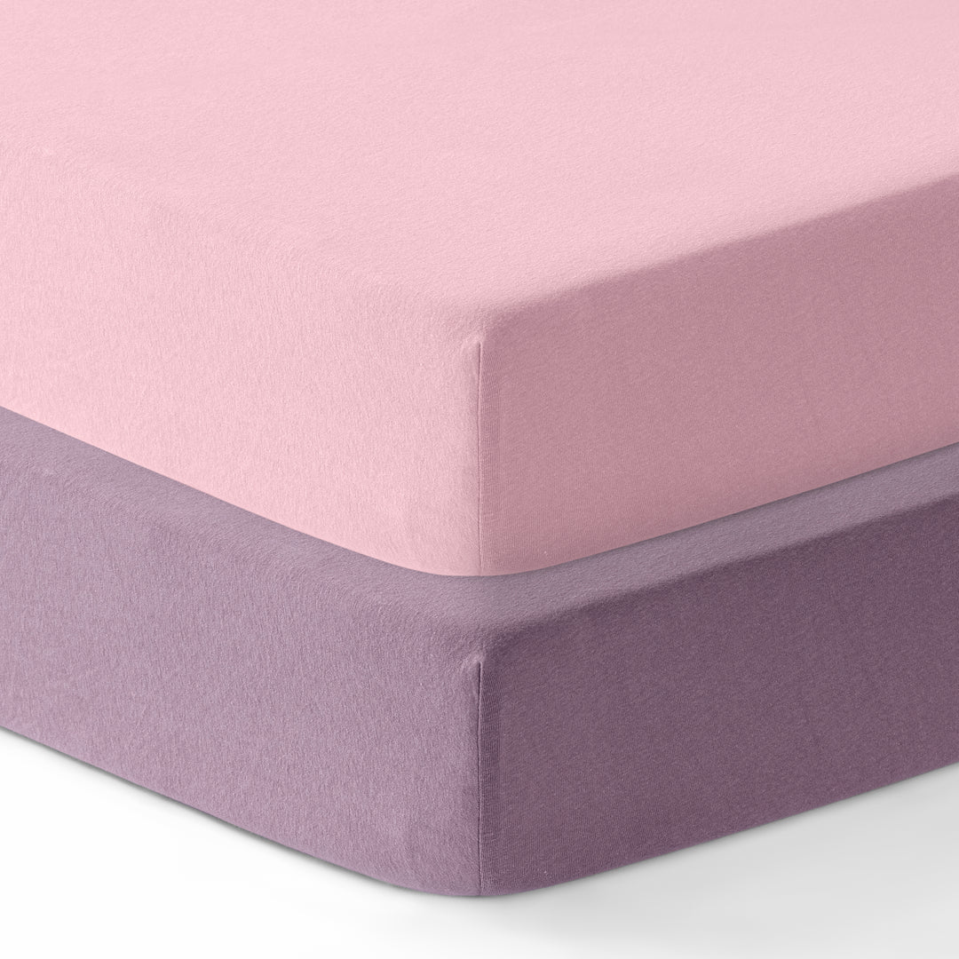Jersey Crib Mattress Sheets Unisex Purple/Pink (Standard)