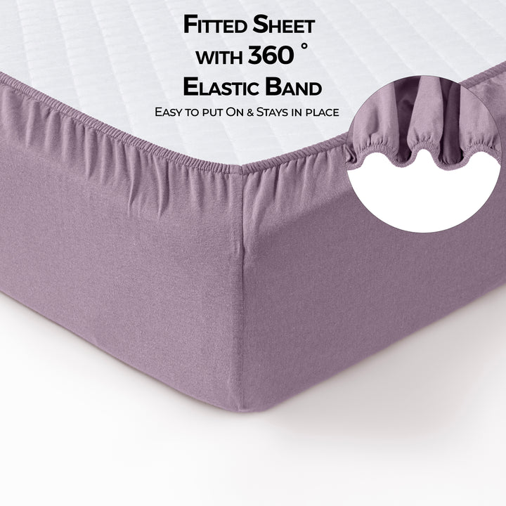 Jersey Crib Mattress Sheets Unisex Purple/Pink (Standard)