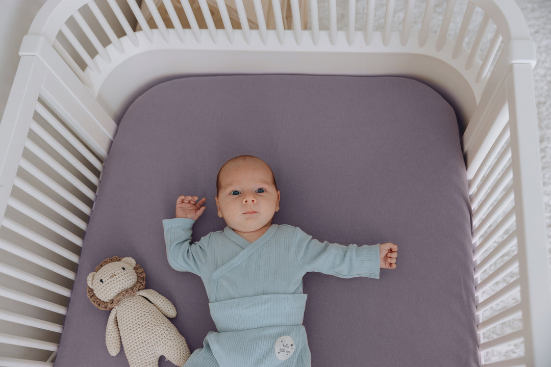 Jersey Crib Mattress Sheets Unisex Purple/Pink (Standard)