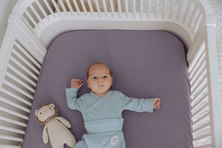 Jersey Crib Mattress Sheets Unisex Purple/Pink (Standard)