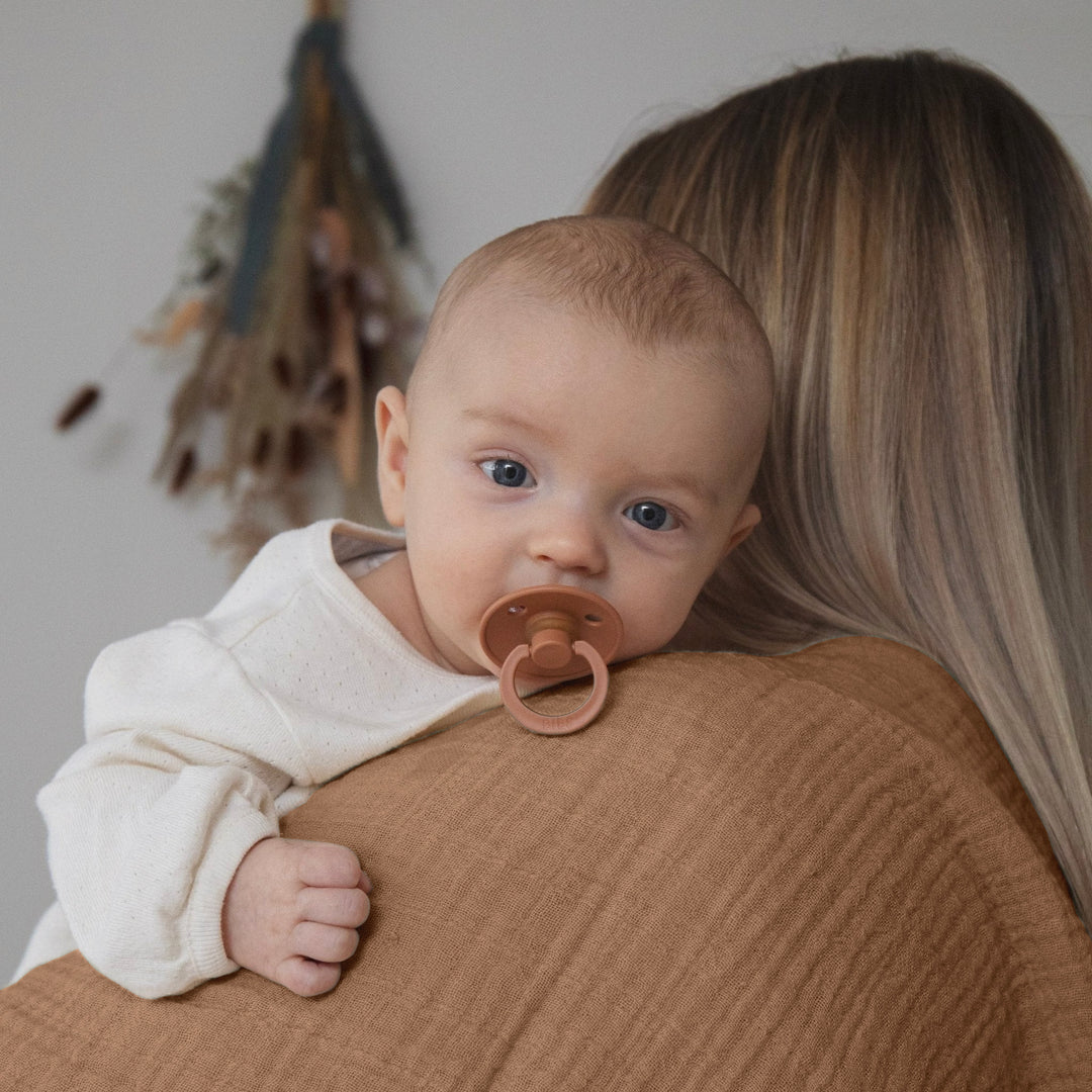 Muslin Swaddle Blankets Unisex Brown/Ecru 2 Pack