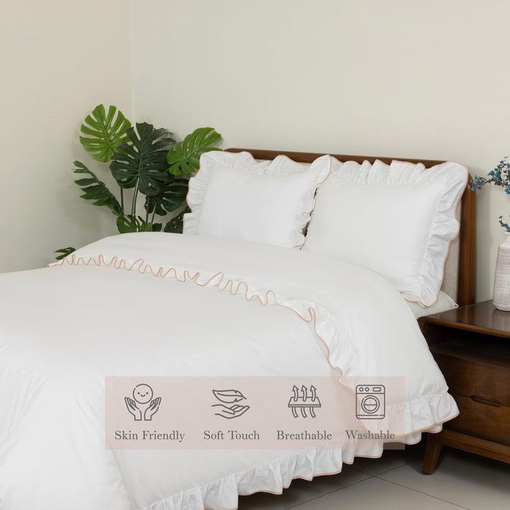 Dreamology Ruffle Duvet Cover (Pink)