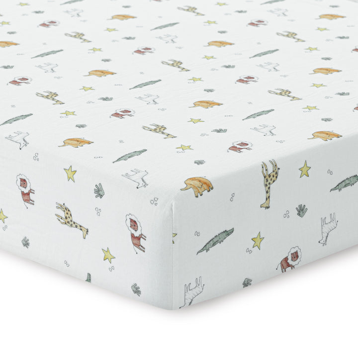 Muslin Crib Sheets Unisex Animal (Mini)