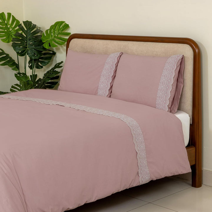 Dreamology Schiffli Duvet Cover Set (Pink)
