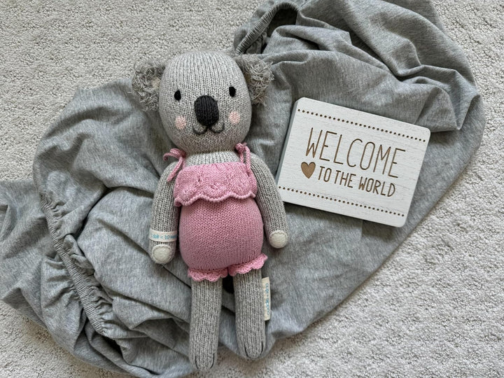Cotton Jersey Crib Sheets Grey/Silver Grey