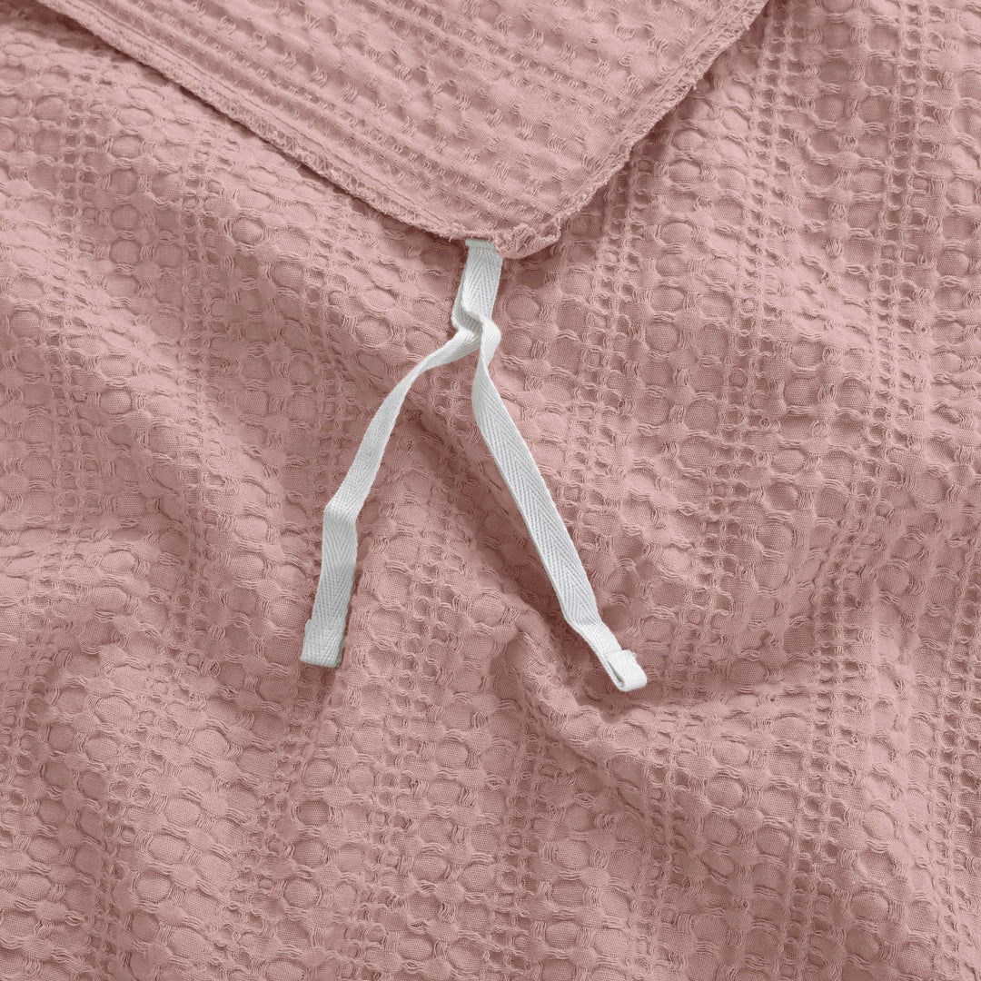 Waffle Weave Duvet Covers Set (Dusty Pink)