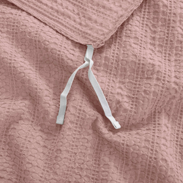 Waffle Weave Duvet Covers Set (Dusty Pink)