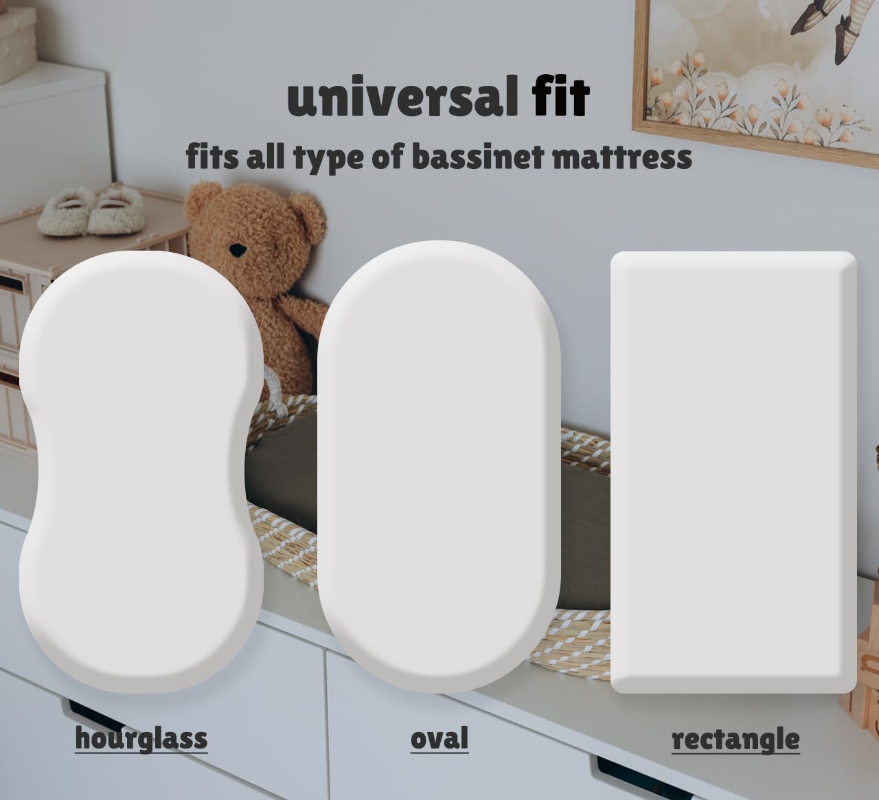 Bassinet Sheet,100% Cotton Knitted Jersey,2 Pack Unisex (17"x32"x4") | Denim Blue and Dino