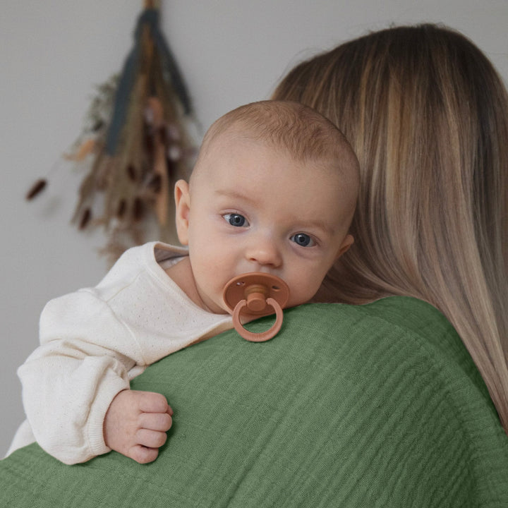 Muslin Swaddle Blankets Unisex Green/Light Green 2 Pack