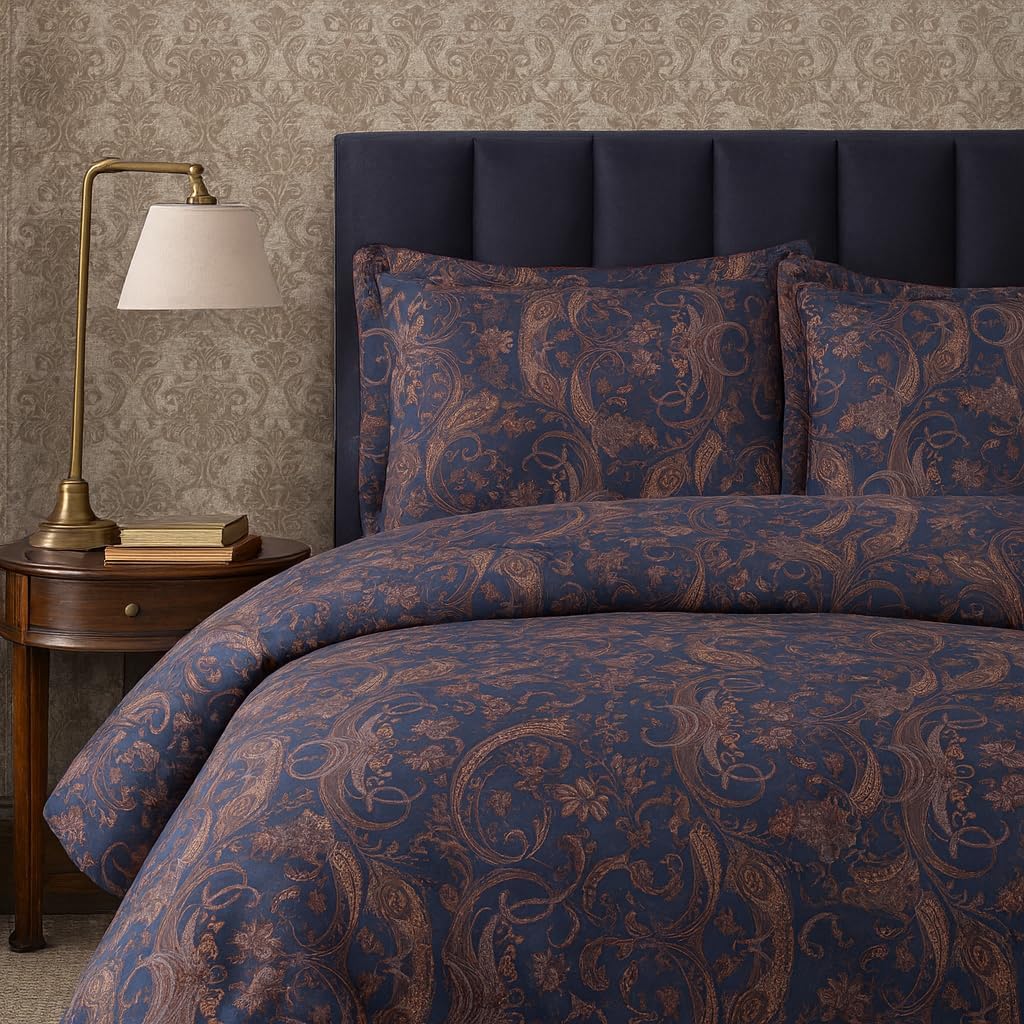 Microfiber Duvet Cover Set (Paisely)
