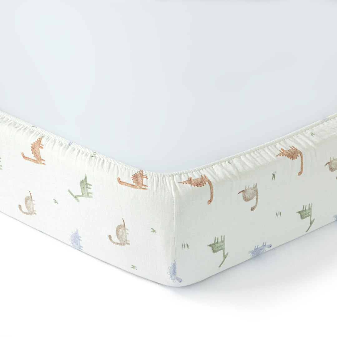 Muslin Crib Sheets Unisex Dino (Mini)