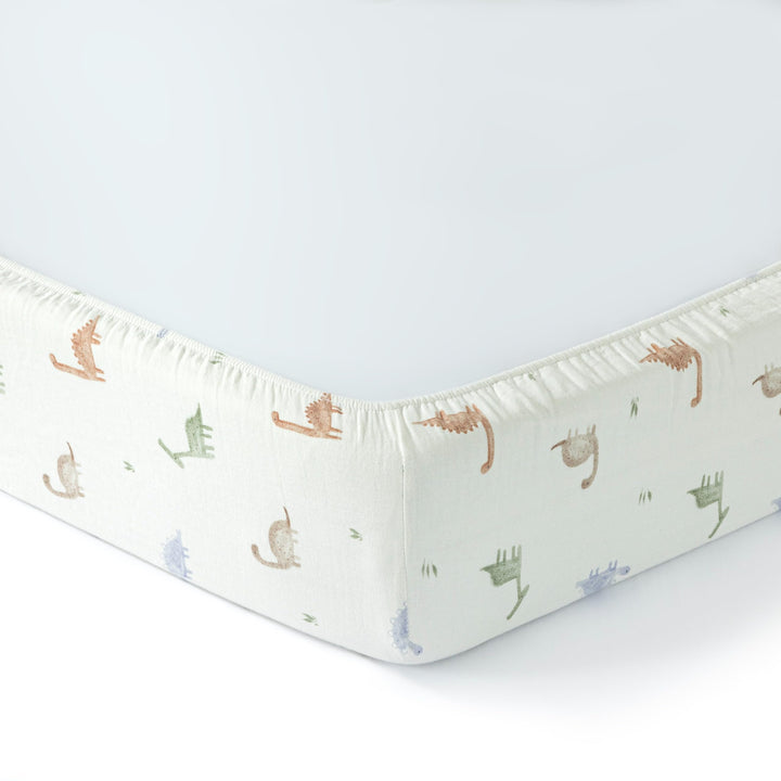 Muslin Crib Sheets Unisex Dino (Mini)