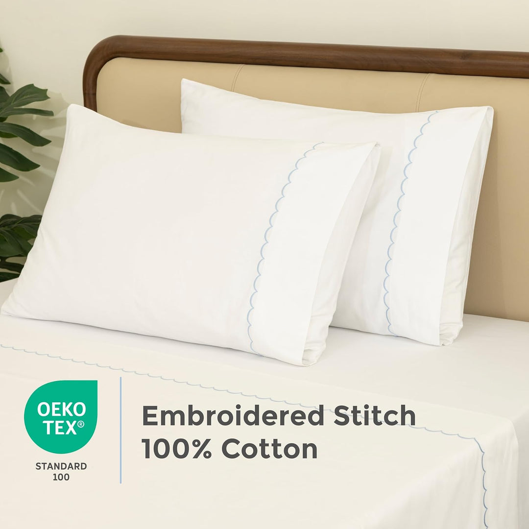 100% Cotton Sheets Set (Sky Blue)