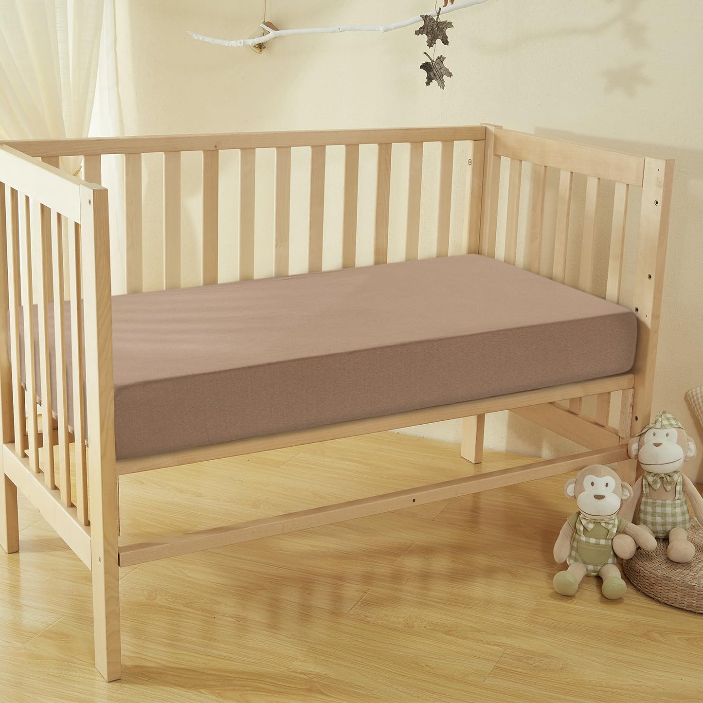 Dreamology Crib Sheets for Girls,Boys,2 Pack,100% Cotton Standard Crib Sheets | Soft and Breathable | Cotton Crib Sheet Fitted and Toddler Mattress Sheet,28x52 Mattress Sheet | Grey/Silver Grey