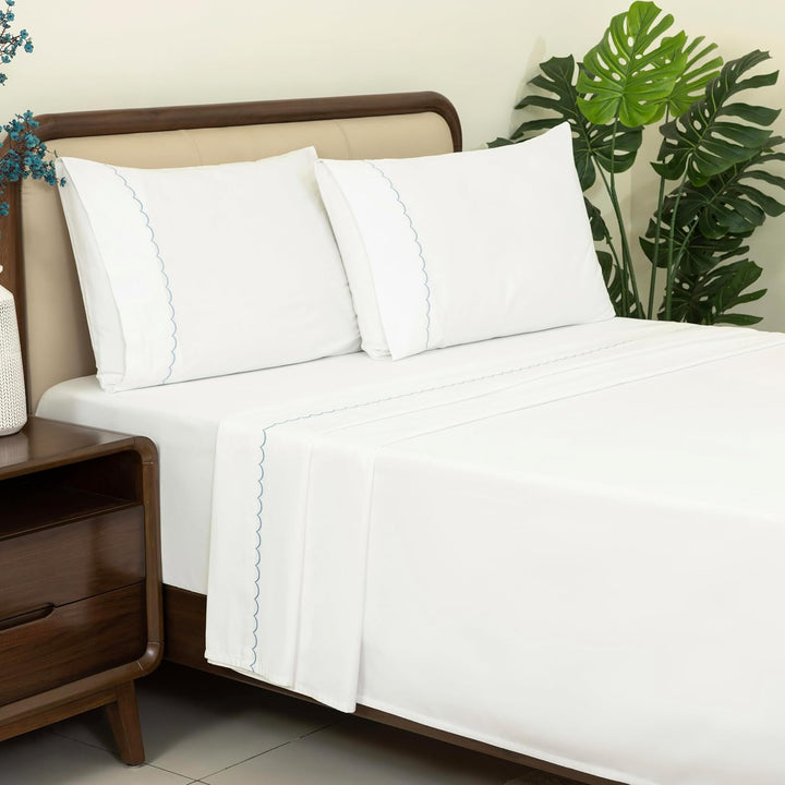 100% Cotton Sheets Set (Sky Blue)