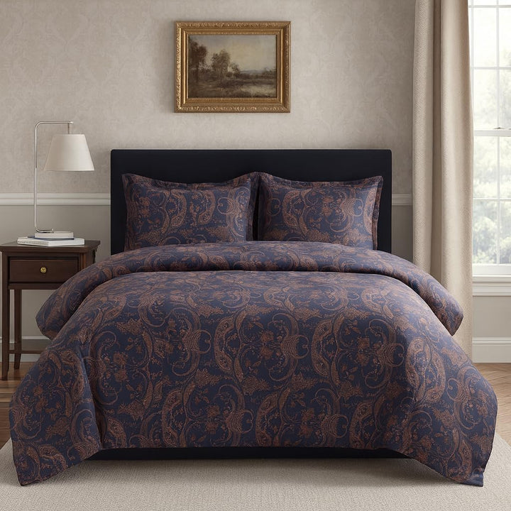 Microfiber Duvet Cover Set (Paisely)