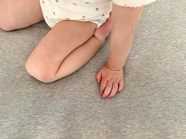 Cotton Jersey Crib Sheets Grey/Silver Grey