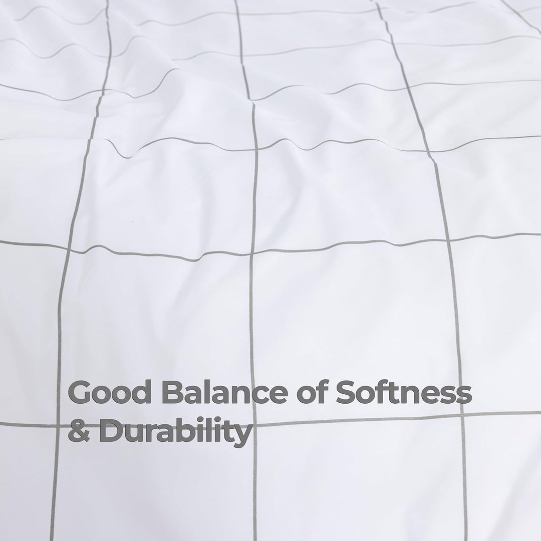 Microfiber Duvet Cover Set (Squares)