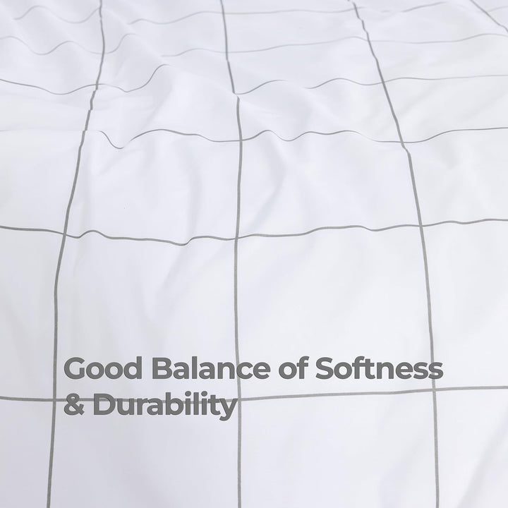 Microfiber Duvet Cover Set (Squares)