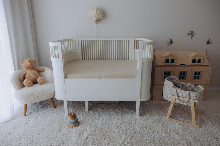Muslin Crib Sheets Unisex Brown/Ecru (Mini)
