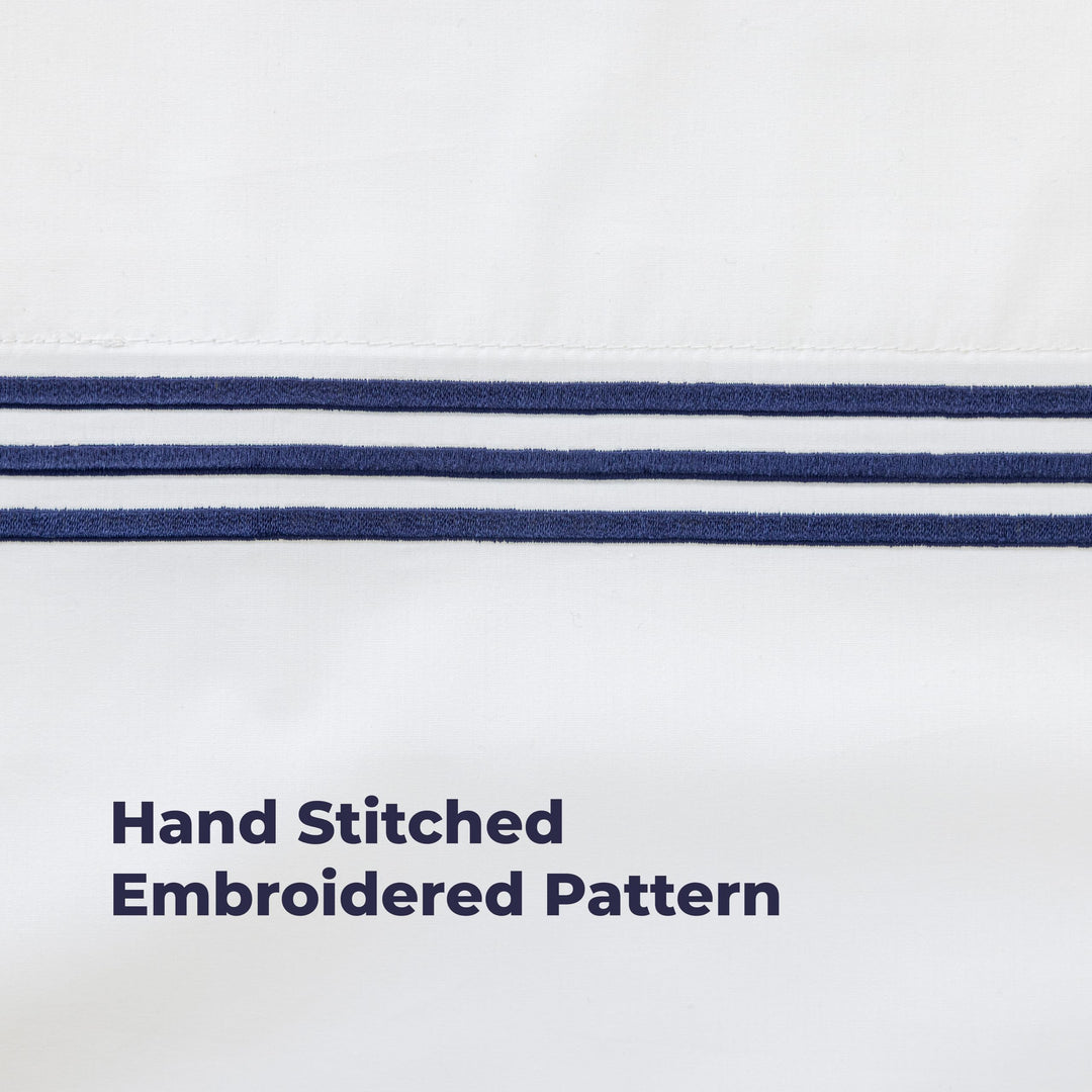 Cotton Percale Sheets Set (Blue)
