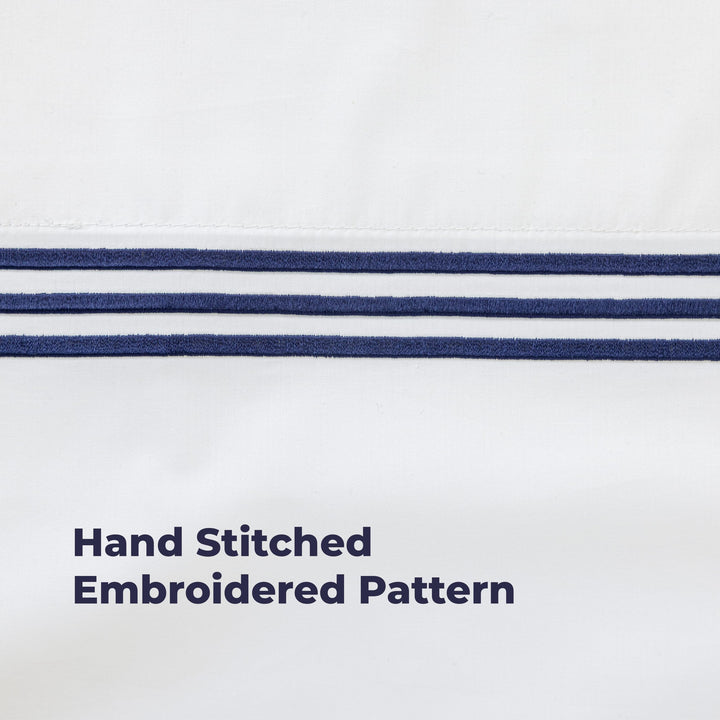 Cotton Percale Sheets Set (Blue)