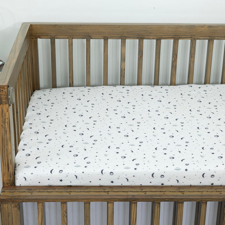 Muslin Crib Sheets Unisex Planets (Standard)