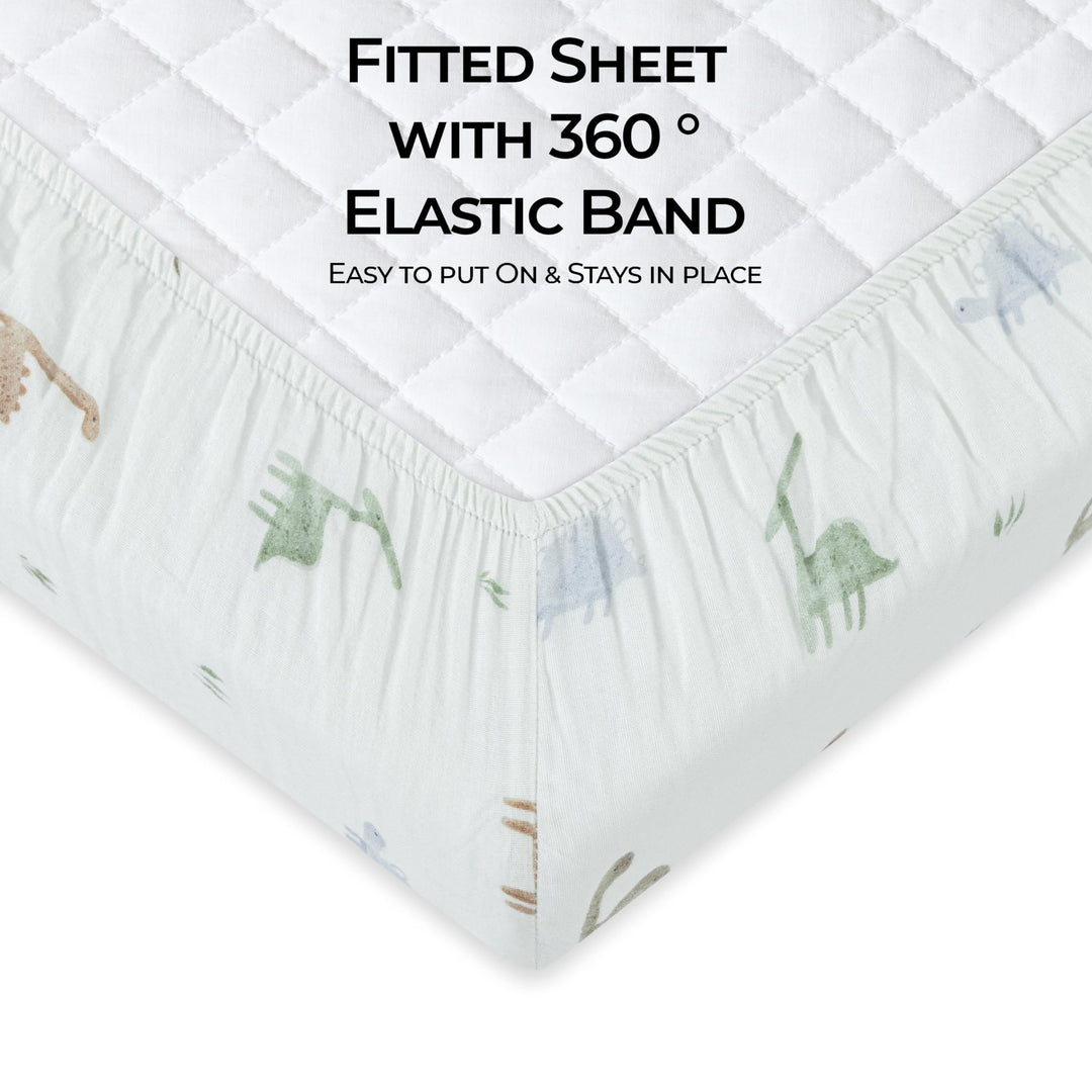 Muslin Crib Sheets Unisex Dino (Mini)