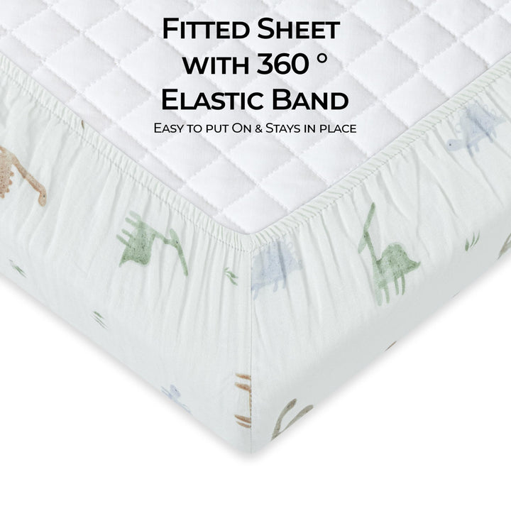 Muslin Crib Sheets Unisex Dino (Mini)