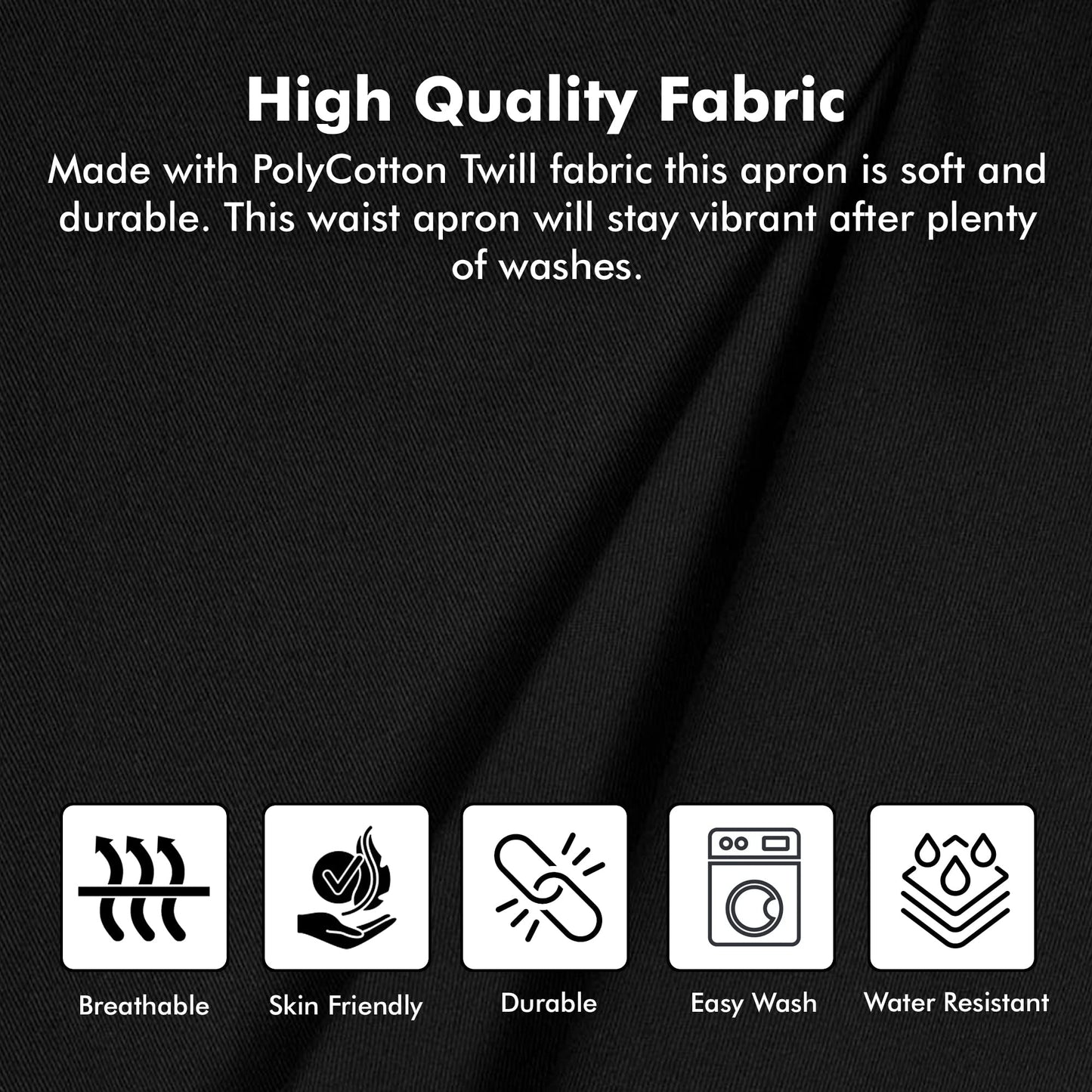 Half Waist Apron Black