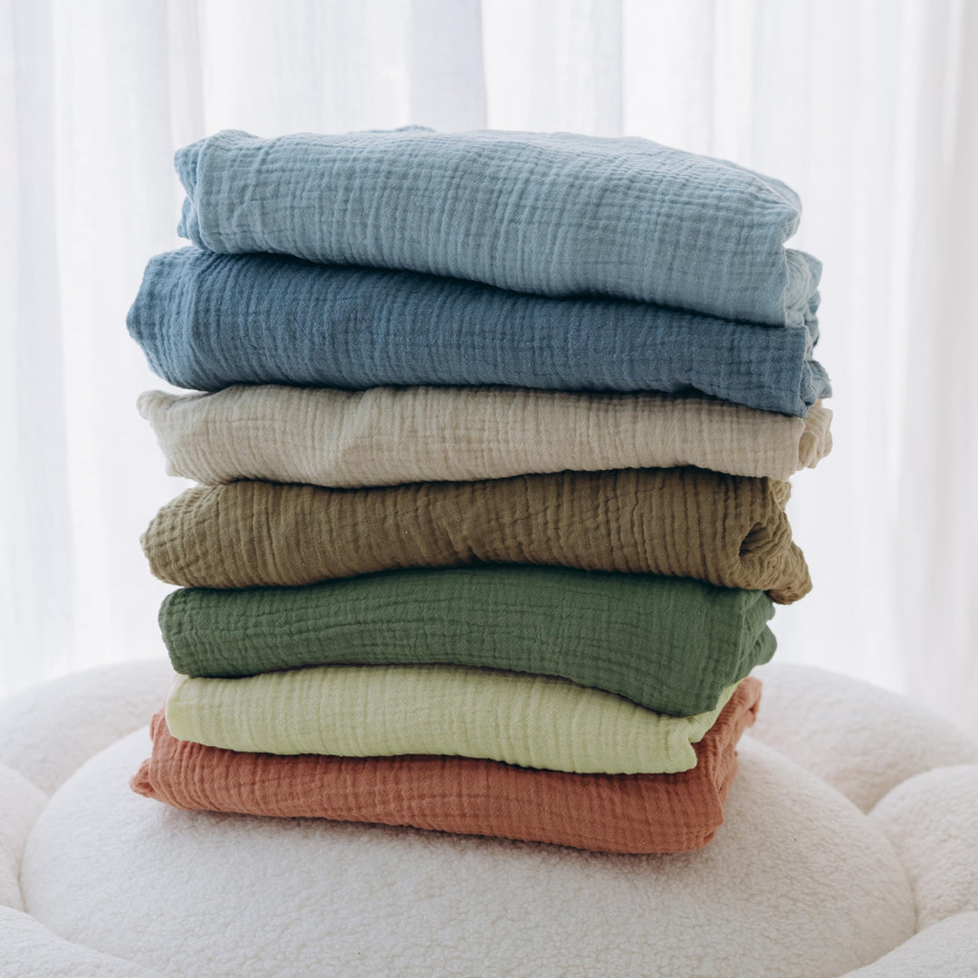 Muslin Crib Sheets Unisex Green/Light Green (Standard)