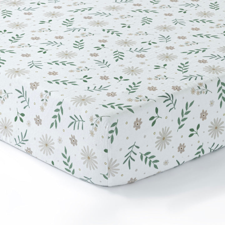 Muslin Crib Sheets Unisex Flowers (Mini)